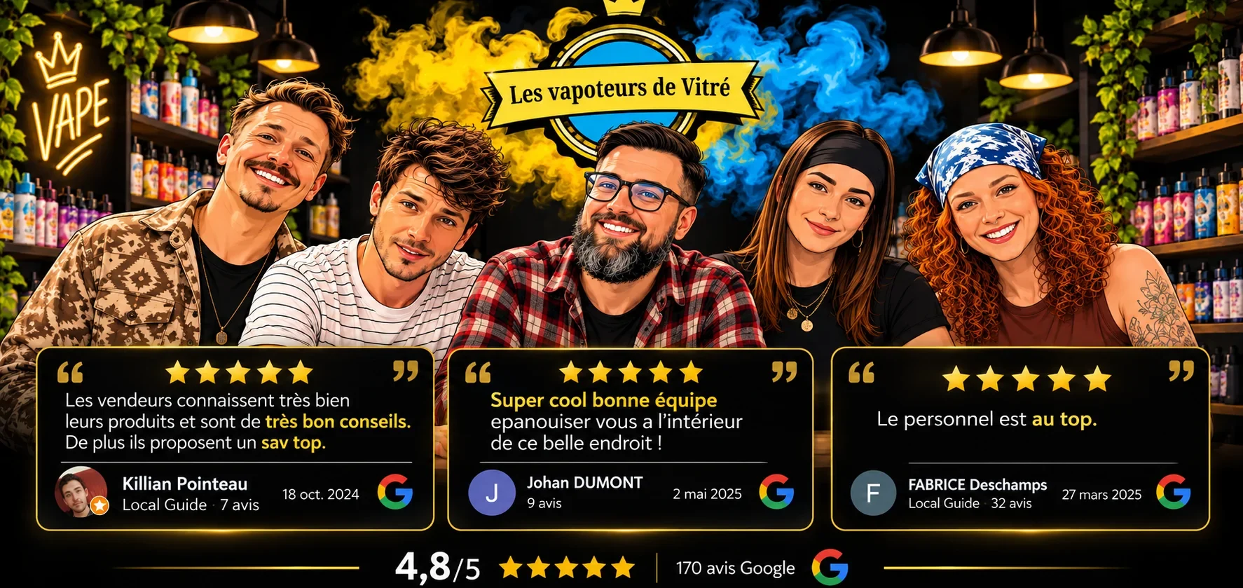 Intérieur de la boutique Les Vapoteurs de Vitré